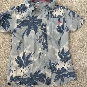 Tommy Bahama Kids Blue Tropical Print Shirt